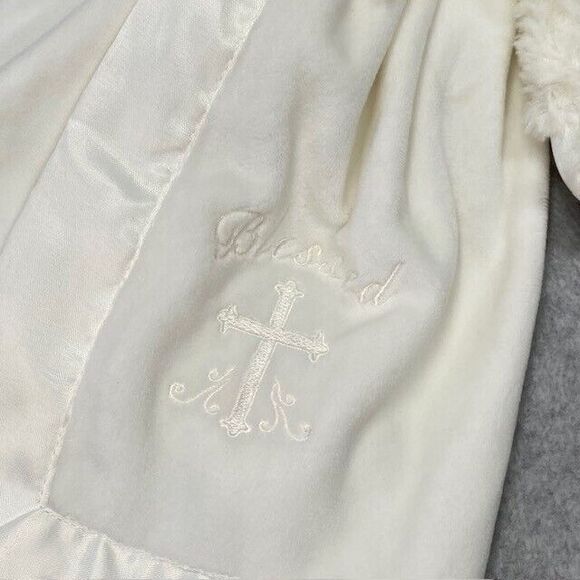 Bearington Baby Teddy Bear Plush Large Lovey Security Blanket White Embroidered - Picture 2 of 12